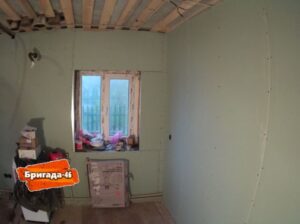 Гипсокартонные работы в кухне частного дома в Курске фото